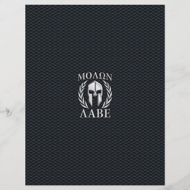 Molon Labe Chrome Como Capacete Espartano em Grill (Frente)