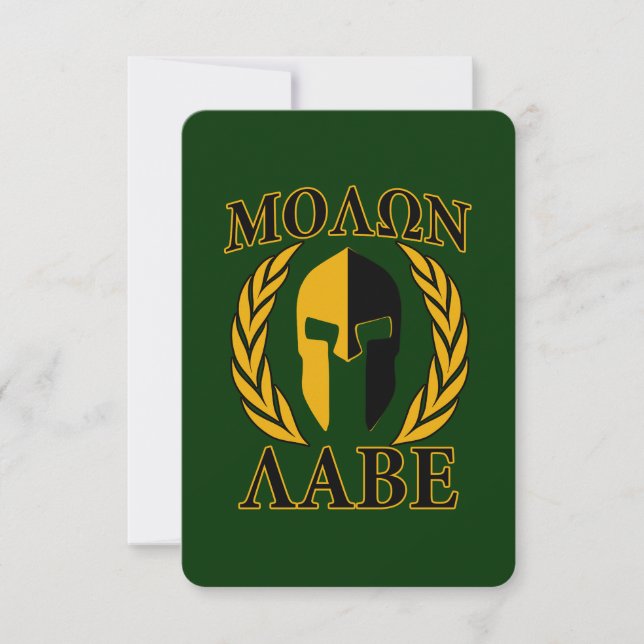 Molon Labe Spartan Laurels Forest Decor Verde (Frente)