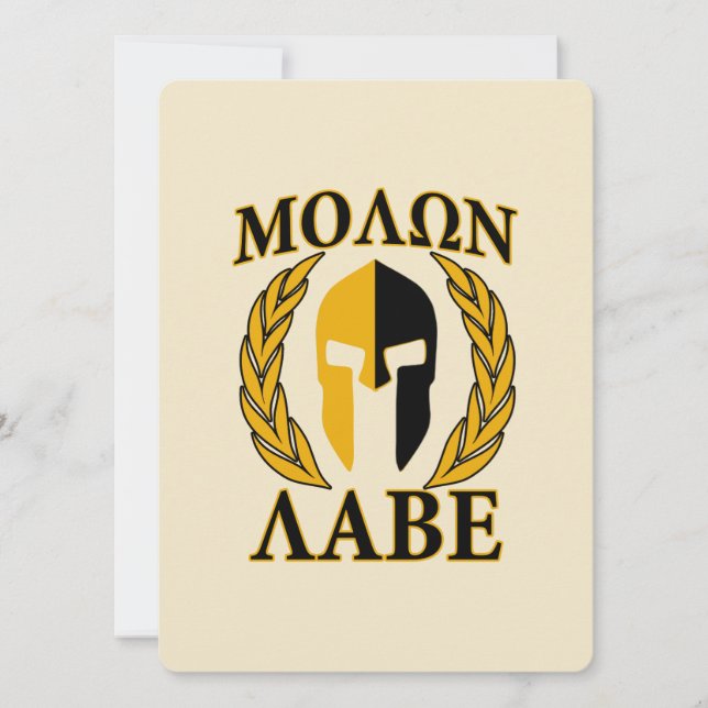 Molon Labe Spartan Mask Laurels Beige Accent (Frente)
