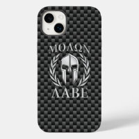 Molon Labe Spartan Warrior Carbon Fibra Impressão 