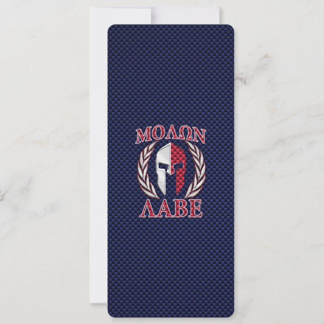 Molon Labe Spartan Warrior Carbono Estilo (Frente)