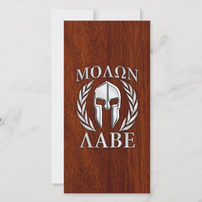 Molon Labe Spartan Warrior Laurels Chro Wood Impre (Frente)