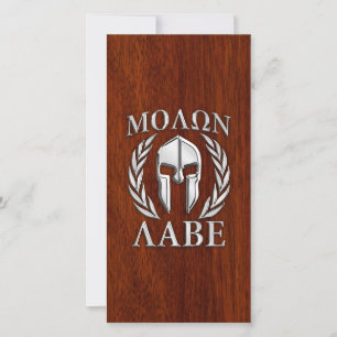 Molon Labe Spartan Warrior Laurels Chro Wood Impre