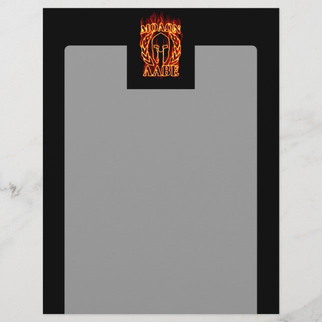 Molon Labe Spartan Warrior Laurels on Fire (Frente)