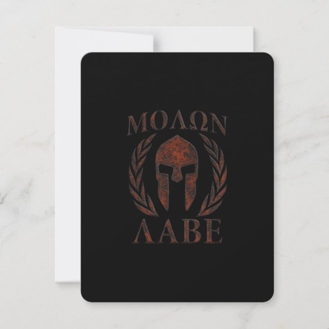 Molon Labe Spartan Warrior Mask Laurels Iron (Frente)