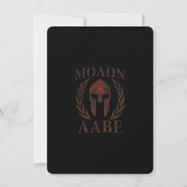 Molon Labe Spartan Warrior Mask Laurels Iron (Frente)