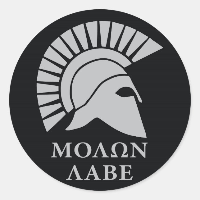 Molon Labe vers01 adesivo decal redondo (Frente)