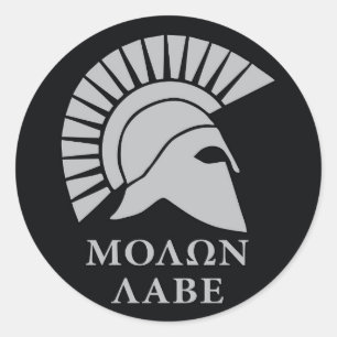 Molon Labe vers01 adesivo decal redondo