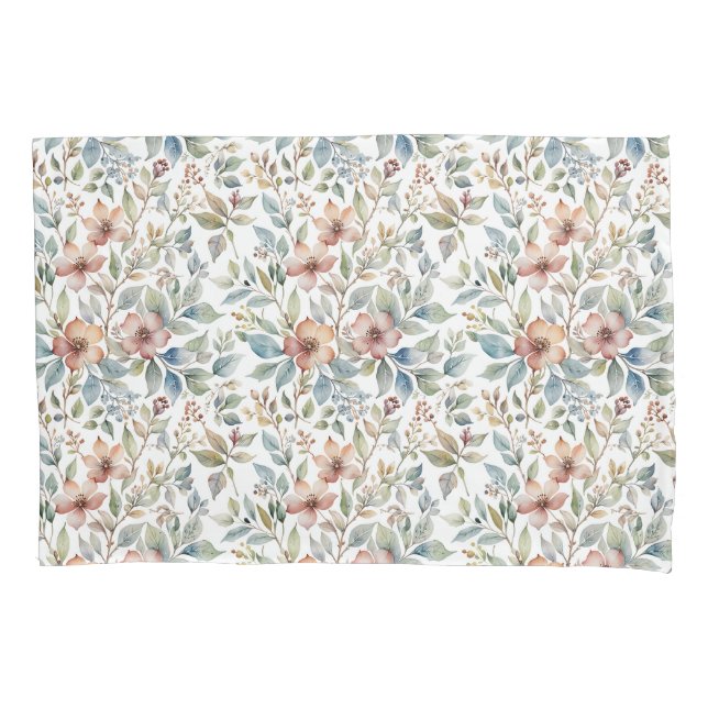 Moluva Suave e Teal Floral Botânica (Frente)