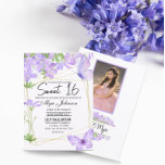 Molve púrpura de lágrima doce 16 Convite<br><div class="desc">Celebre o dia especial da sua filha com este belo convite de lírio roxo,  de cor aquática.</div>