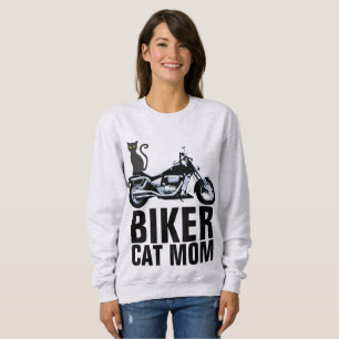 MOM BIKER CAT, T-shirts damas, motocicleta