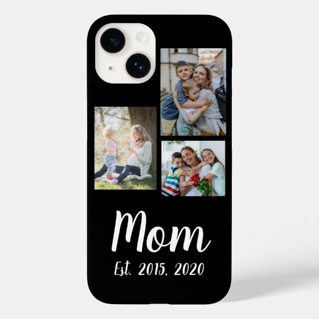 Mom Established Modern Script Black 3 Photo (Verso)