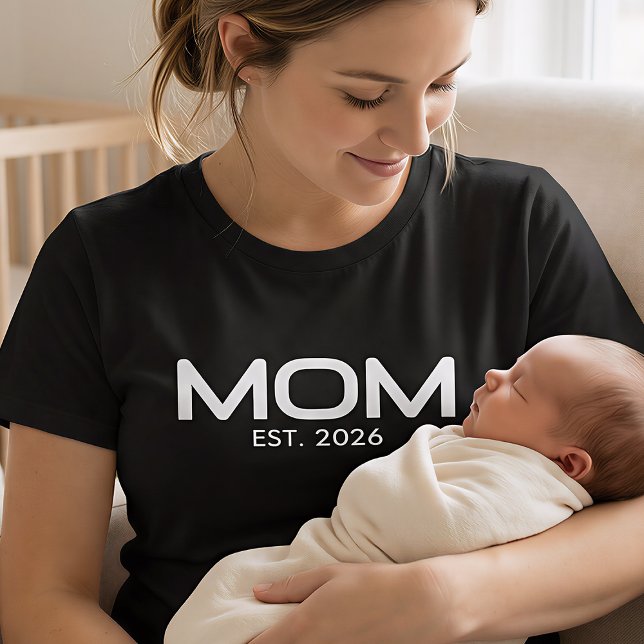 Mom Established New Mom Gift T-Shirt (Criador carregado)