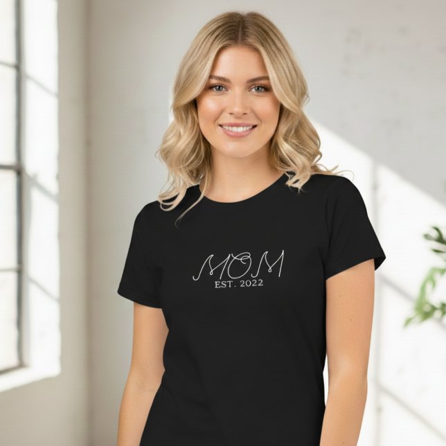 Mom Established New Mom Gift T-Shirt (Criador carregado)
