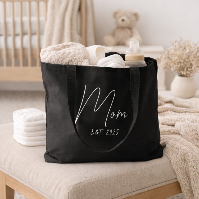 Mom Established New Mom Gift Tote Bag (Criador carregado)