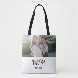 Mom established, Tote Bag with Photo