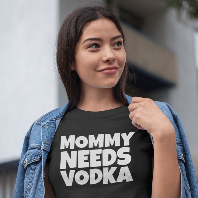 MOM FUNNY VODKA T-Shirts DIA DE AS MÃES (Criador carregado)
