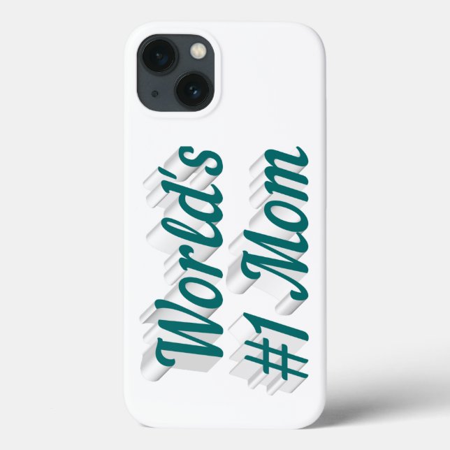 Mom green text  iPhone case (Verso)