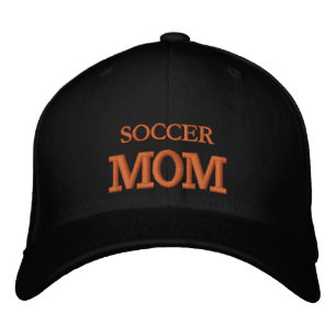 MOM SOCCER bordado de boné de baseball dourado / b