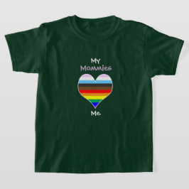 Mommies Rainbow Heart T-Shirt (para cores escuras)