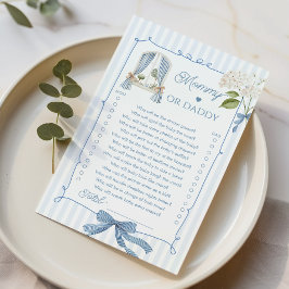 Mommy or Daddy French Nursery Blue Coquette Bow