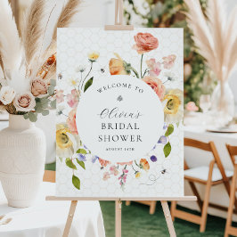 Mommy to Bee Floral Bridal Shower Welcome