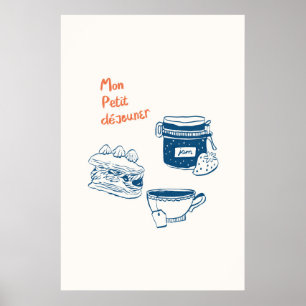 Mon Petit Déjeuner Tea Cake Jam Impressão Vintage