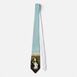 Mona Lisa & Bichon Frise Gravata