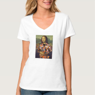 Mona Lisa com camiseta branca para mulheres da 40ª