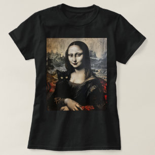 Mona Lisa com camiseta Cat