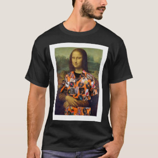 Mona Lisa com camiseta preta masculina da 40ª Reun