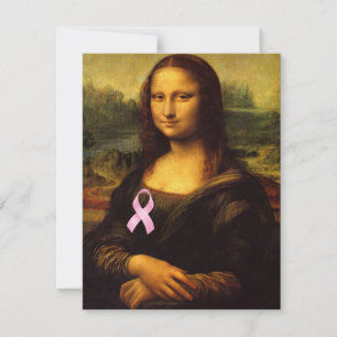Mona Lisa Com Fita Rosa