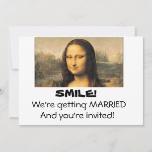 Mona Lisa, convite de casamento 5x7