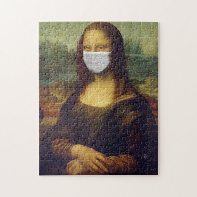 MONA LISA FUNNY MASK JIGSAW QUEBRA-CABEÇA (Vertical)