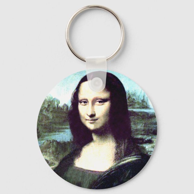 Mona Lisa Large Round Chaveiro (Frente)