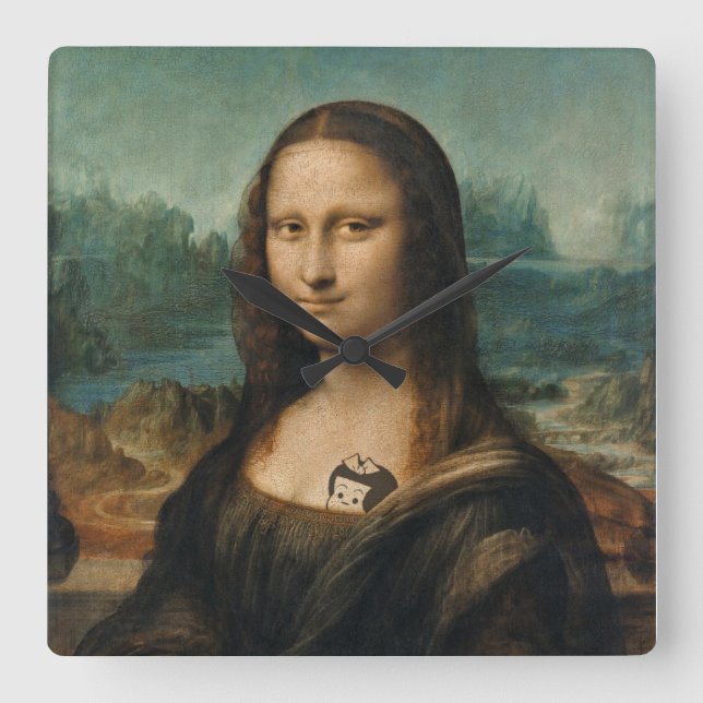 Mona Lisa, Relógio de Parede Atualizado (Frente)