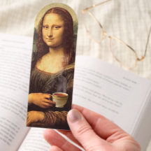 Mona Lisa segurando chá quente (Leonardo da Vinci)