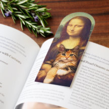 Mona Lisa segurando seu gato de estimação Leonardo