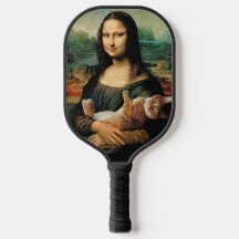 Mona Lisa segurando um Cat Leonardo da Vinci