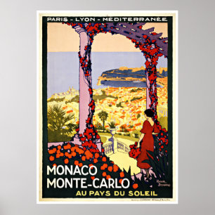 Monaco Monte - Carlo - posters das viagens vintage