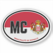 MONACO Principado de Mônaco 01 Adesivo