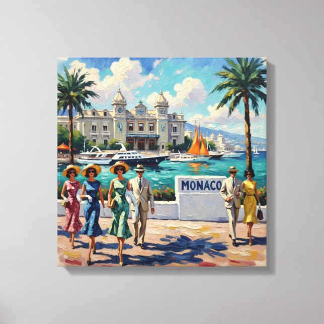 Monaco Riviera Elegance Seaside Canvas (Frente)