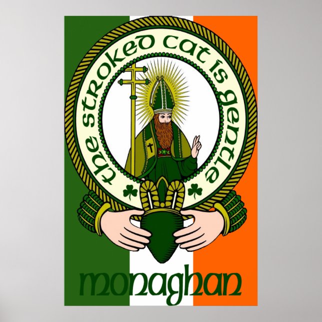 Monaghan Clan Motto Poster Impressão (Frente)