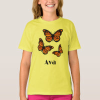 Monarch Butterfly Design - Camiseta Básica Para Me