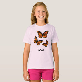 Monarch Butterfly Design - Camiseta Básica Para Me