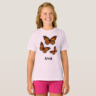 Monarch Butterfly Design - Camiseta Básica Para Me