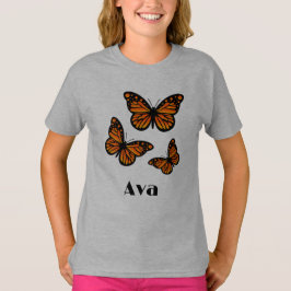 Monarch Butterfly Design - Camiseta Básica Para Me