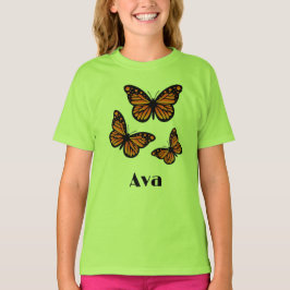 Monarch Butterfly Design - Camiseta Básica Para Me