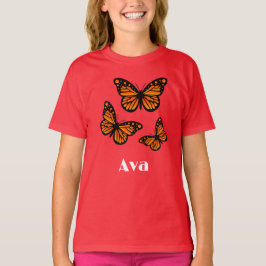 Monarch Butterfly Design - Camiseta Básica Para Me
