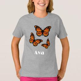Monarch Butterfly Design - Camiseta Básica Para Me